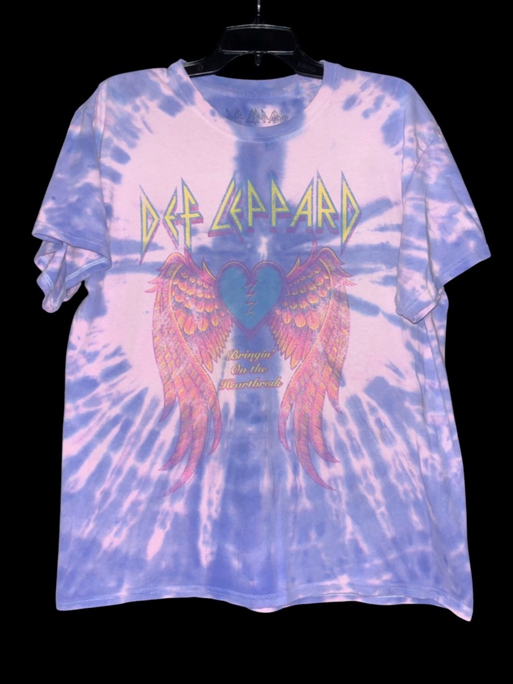 Def Leppard Tie-Dye Graphic Tee - Pink & Purple